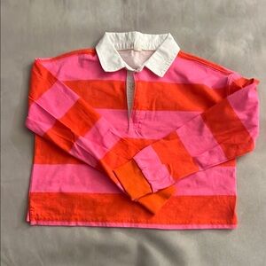 Crewcuts girls long sleeve rugby. Size M